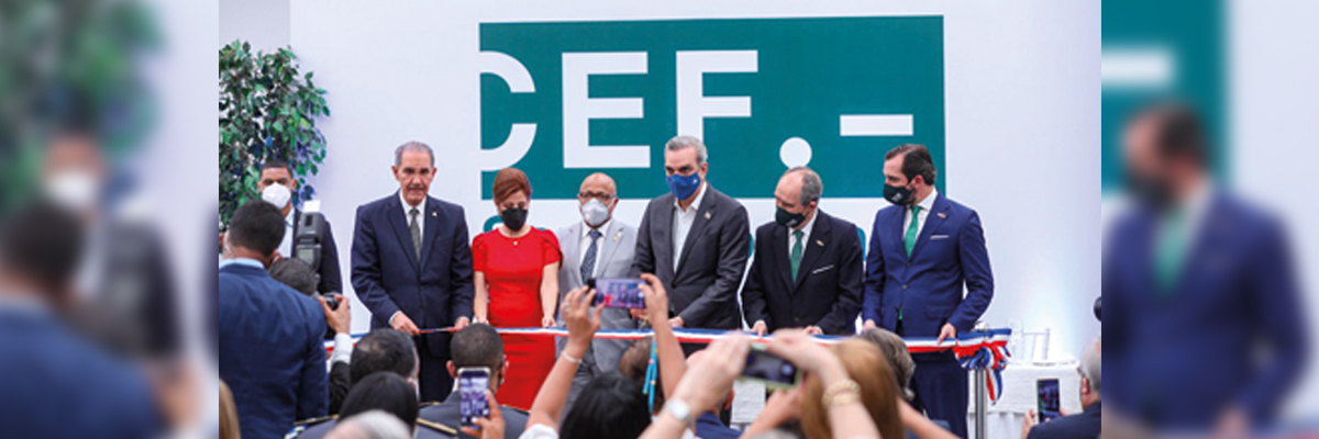 El presidente de República Dominicana, Luis Abinader, inaugura las instalaciones de CEF.- Santo Domingo