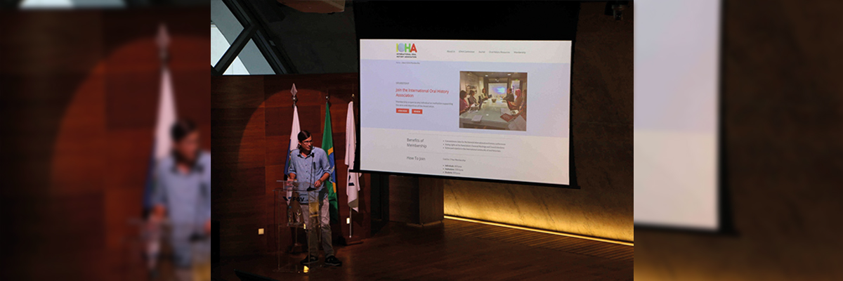 Foto de David Beorlegui durante una ponencia Foto de David Beorlegui durante una ponencia