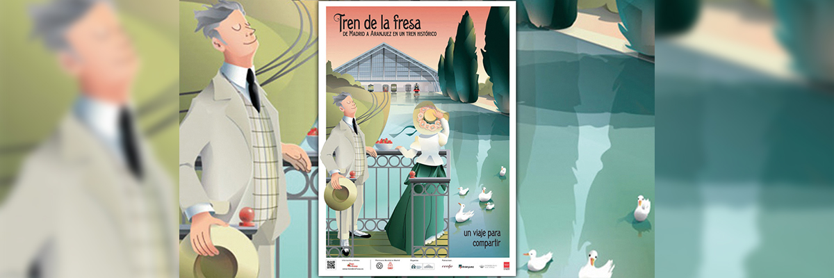 Cartel del tren de la fresa