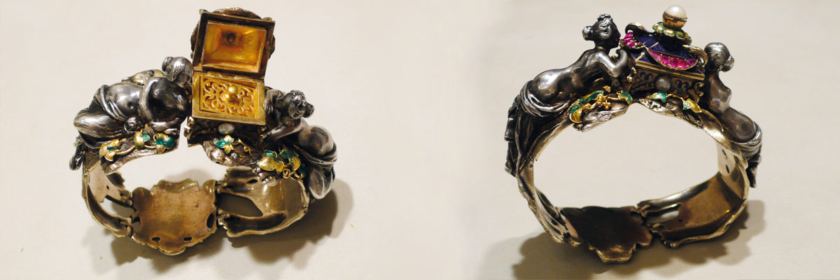 Pulsera articulada de estilo renacentista romántico